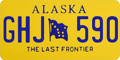 AK license plate GHJ590