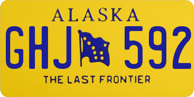 AK license plate GHJ592
