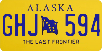 AK license plate GHJ594