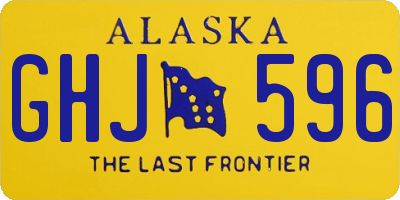 AK license plate GHJ596