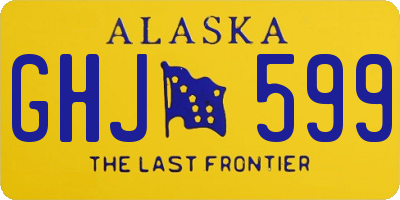 AK license plate GHJ599