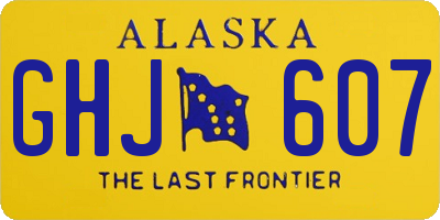 AK license plate GHJ607