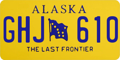 AK license plate GHJ610