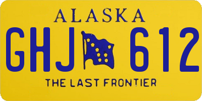 AK license plate GHJ612