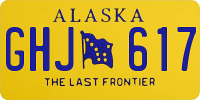 AK license plate GHJ617