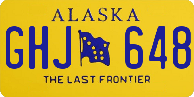 AK license plate GHJ648