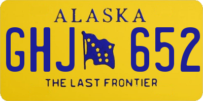 AK license plate GHJ652