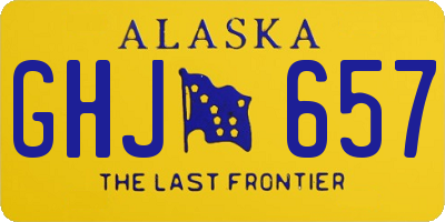AK license plate GHJ657