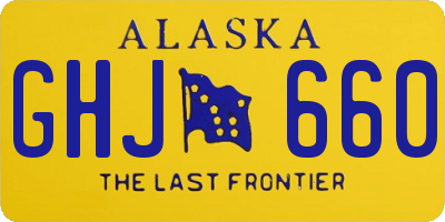 AK license plate GHJ660