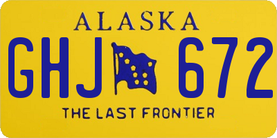 AK license plate GHJ672
