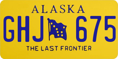 AK license plate GHJ675