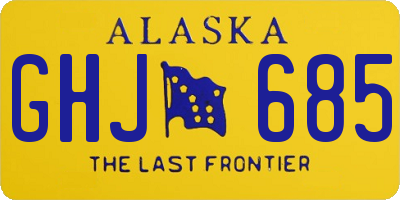 AK license plate GHJ685