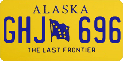 AK license plate GHJ696