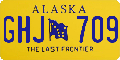 AK license plate GHJ709