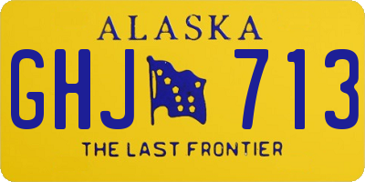 AK license plate GHJ713