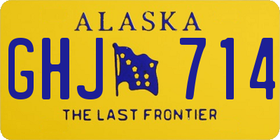 AK license plate GHJ714