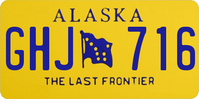AK license plate GHJ716