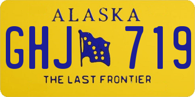 AK license plate GHJ719