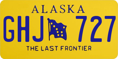 AK license plate GHJ727