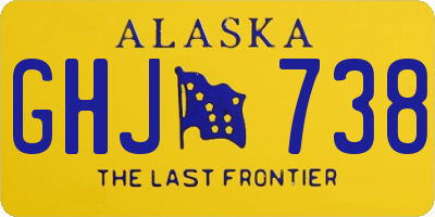 AK license plate GHJ738