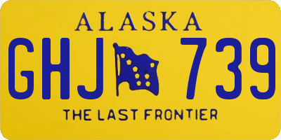 AK license plate GHJ739