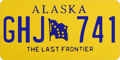 AK license plate GHJ741