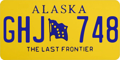 AK license plate GHJ748