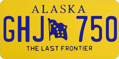 AK license plate GHJ750