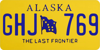 AK license plate GHJ769