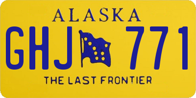 AK license plate GHJ771