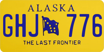 AK license plate GHJ776