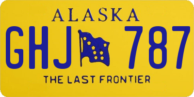 AK license plate GHJ787