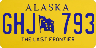AK license plate GHJ793