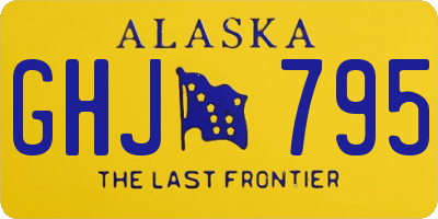 AK license plate GHJ795