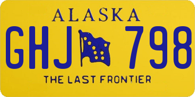 AK license plate GHJ798