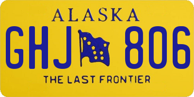 AK license plate GHJ806