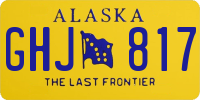 AK license plate GHJ817
