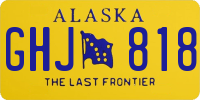 AK license plate GHJ818
