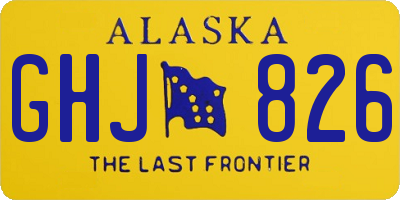 AK license plate GHJ826