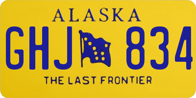 AK license plate GHJ834