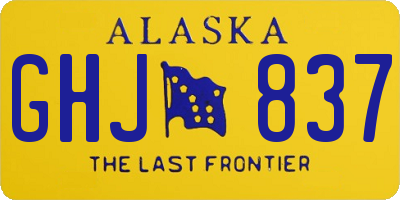 AK license plate GHJ837
