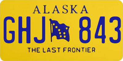 AK license plate GHJ843