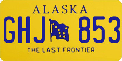 AK license plate GHJ853