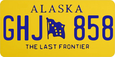 AK license plate GHJ858
