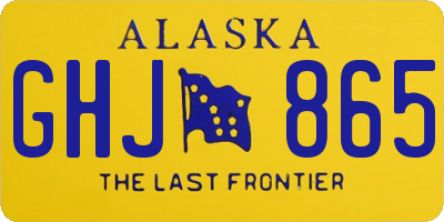 AK license plate GHJ865