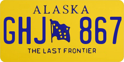 AK license plate GHJ867