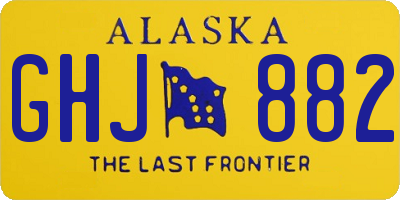 AK license plate GHJ882