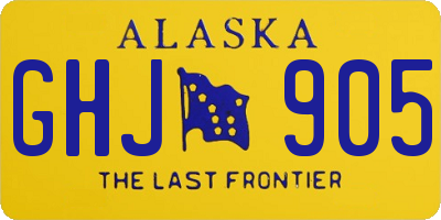 AK license plate GHJ905