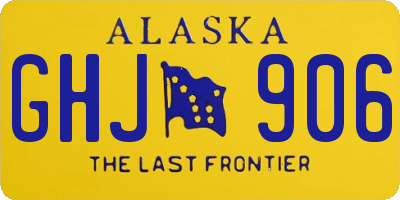 AK license plate GHJ906