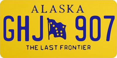 AK license plate GHJ907